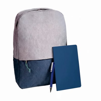 Подарочный набор READYPACK: рюкзак,ручка, блокнот, синий