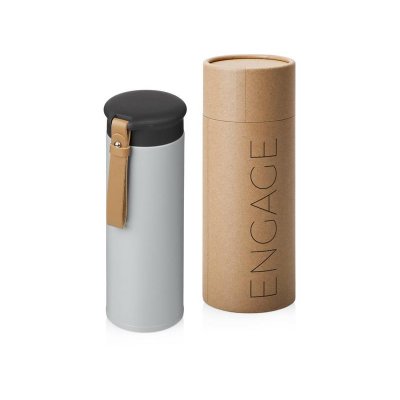 Вакуумный термос Engage, 450 мл, тубус, средне-серый