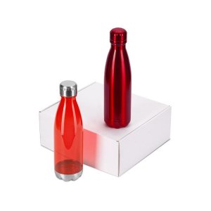 Подарочный набор с термосом и бутылкой Bottle set, красный Подарочный набор с термосом и бутылкой Bottle set, красный