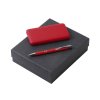 Подарочный набор c ручкой и повербанком 10000 mAh, красный