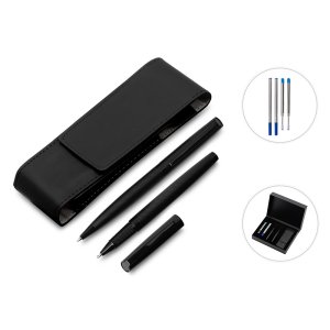 Подарочный набор ручек Dumas: ручка шариковая и роллер, 4 стержня (2 шариковых, 2 роллера), футляр Подарочный набор ручек Dumas: ручка шариковая и роллер, 4 стержня (2 шариковых, 2 роллера), футляр