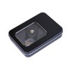 Металлическая коробочка G04 черного цвета с прозрачным окошком