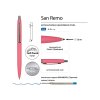 Ручка металлическая шариковая San Remo, софт-тач, 1.0 мм, коралловый