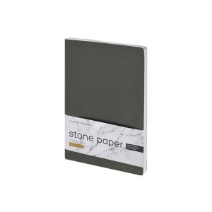 Тетрадь с каменной бумагой А5 Carrara 40 л., линейка, серый