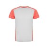 Спортивная футболка Zolder мужская, белый/меланжевый неоновый коралловый