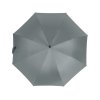 Зонт-трость Reviver с куполом из переработанного пластика, серый