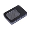 Металлическая коробочка G04 черного цвета с прозрачным окошком