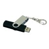 USB 2.0- флешка на 32 Гб с поворотным механизмом и дополнительным разъемом Micro USB, черный/серебристый