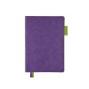 Ежедневник А5 датированный Boston 2026, фиолетовый с салатовым обрезом