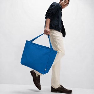 Шоппер-оверсайз Grossbag из переработанного хлопка 340 г, синий Шоппер-оверсайз Grossbag из переработанного хлопка 340 г, синий