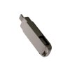 USB-флешка на 32 Гб поворотный механизм 2 в 1, c дополнительным разъемом Type-C с одноцветным металлическим клипом, серый