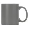 Матовая кружка Марко базовой формы, цветная снаружи, белая внутри, серый