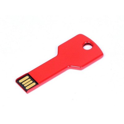 USB 2.0- флешка на 32 Гб в виде ключа, красный