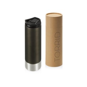 Герметичная термокружка c двойными стенками и медным слоем Torrid, 470 мл, темно-серый Герметичная термокружка c двойными стенками и медным слоем Torrid, 470 мл, темно-серый
