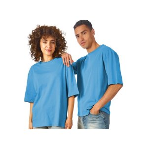 Футболка оверсайз Liyon унисекс, лазурный Футболка оверсайз Liyon унисекс, лазурный