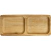 Менажница из акации с двумя секциями Almond