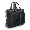 Сумка с отделением для ноутбука Piquadro Blue Square, черная Сумка с отделением для ноутбука Piquadro Blue Square, черная
