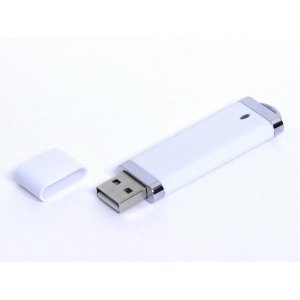 USB 3.0- флешка промо на 128 Гб прямоугольной классической формы, белый