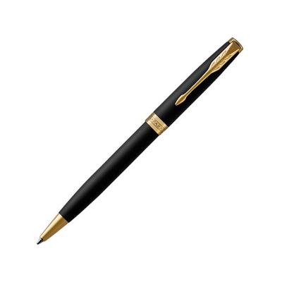 Ручка шариковая Parker «Sonnet Core Matte Black GT», черный матовый/золотистый