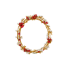 Рамка для новогоднего шара, красный узор