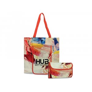 Складная сумка для шопинга с возможностью полноцветной печати Складная сумка для шопинга с возможностью полноцветной печати