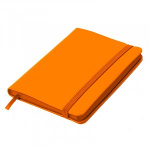 Блокнот SHADY JUNIOR с элементами планирования,А6, оранжевый, кремовый блок, оранжевыйобрез