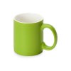 Матовая кружка Марко базовой формы, цветная снаружи, белая внутри, зеленое яблоко