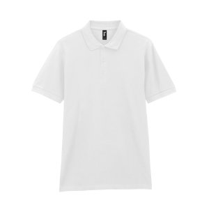 Футболка поло PREMIUM COTTON ADULT DOUBLE PIQUE, БЕЛЫЙ 2XL