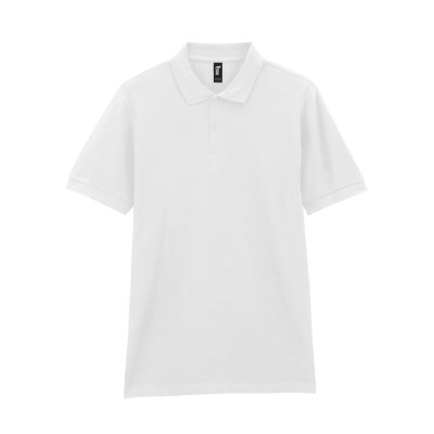 Футболка поло PREMIUM COTTON ADULT DOUBLE PIQUE, БЕЛЫЙ 2XL