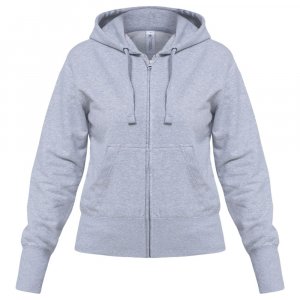 Толстовка женская Hooded Full Zip серый меланж Толстовка женская Hooded Full Zip серый меланж