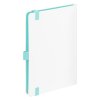 Ежедневник Arctic недатированный, белый/бирюзовый
