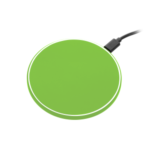 Беспроводное зарядное устройство с подсветкой 15W Auris, салатовое