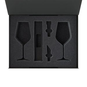 Ложемент под 2 бокала для вина + набор для вина Sacramento в большую коробку-трансформер (арт. 695722)