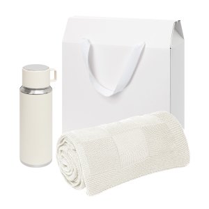 Подарочный набор Oslo, бежевый (плед, термос) Подарочный набор Oslo, бежевый (плед, термос)