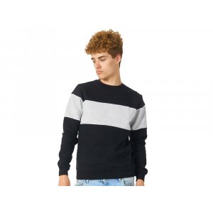 Свитшот блокинг Edinburgh, черный/серый меланж, мужской Свитшот блокинг Edinburgh, черный/серый меланж, мужской