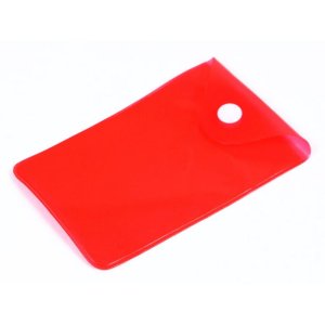 Прозрачный кармашек PVC, красный цвет Прозрачный кармашек PVC, красный цвет