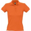 Рубашка поло женская People 210, оранжевая Рубашка поло женская People 210, оранжевая