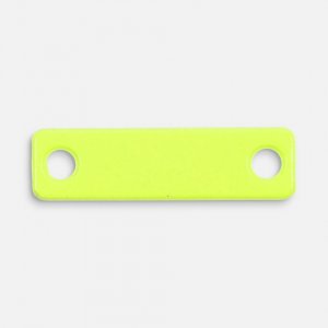 Шильдик металлический Alfa Liten, желтый неон