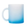 Стеклянная матовая кружка Омбре с градиентом для сублимации, синий