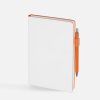Ежедневник White Shall, недатированный, бело-оранжевый
