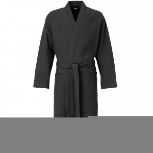 Халат вафельный Kimono, черный