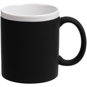 Кружка StopSpot с покрытием софт-тач, черная Кружка StopSpot с покрытием софт-тач, черная