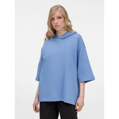 Футболка оверсай унисекс с капюшоном Neofit, синяя