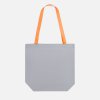 Шопер B5, серый с оранжевыми ручками