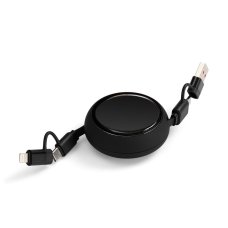 Складной кабель с переходниками pocketCoil, черный