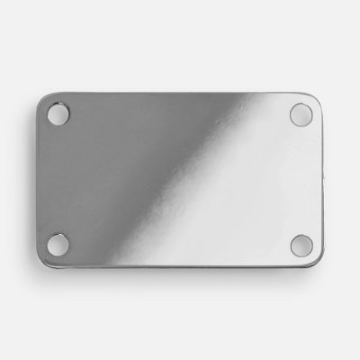 Шильдик металлический Furo, серебристый глянцевый