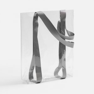 Шопер Clear Fest, ver.2, прозрачный с серыми ручками Шопер Clear Fest, ver.2, прозрачный с серыми ручками