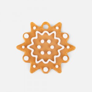 Мини-подвеска «Пряник», 3D-печать на заказ, снежинка