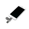 USB 3.0/micro USB/Lightning- флешка на 32 Гб с поворотным механизмом, серебристый