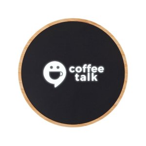 Беспроводное зарядное устройство с подсветкой лого Reedia S3, 15 Вт, бамбук, черный